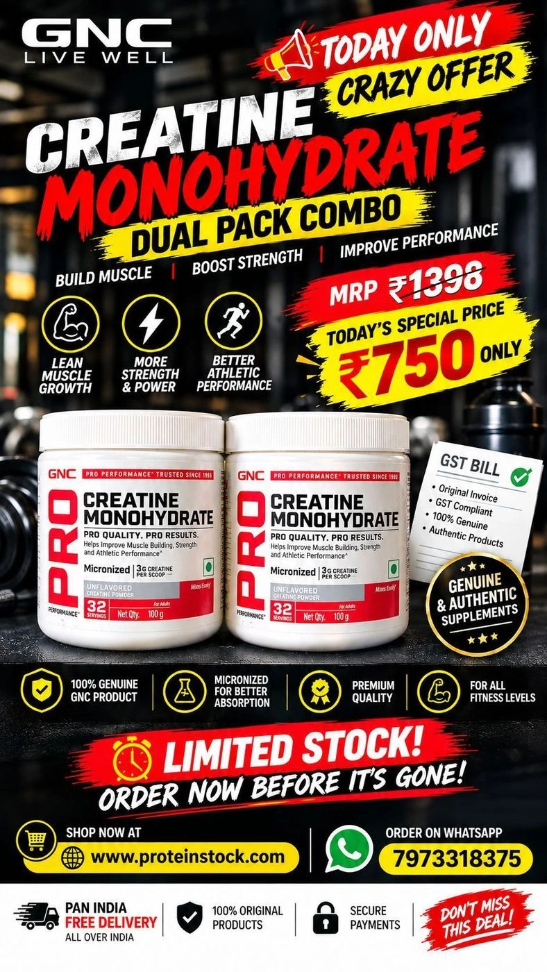 GNC Creatine 100 GM + 100 GM Box 1