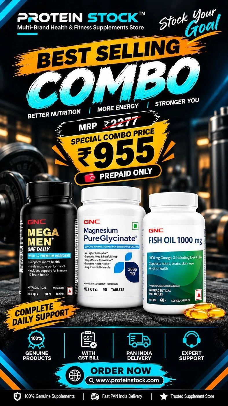 GNC| Mega Men Multi 30 Caps | 90 Caps Magnesium Pure Glycinate | 60 Caps Fish Oil 2