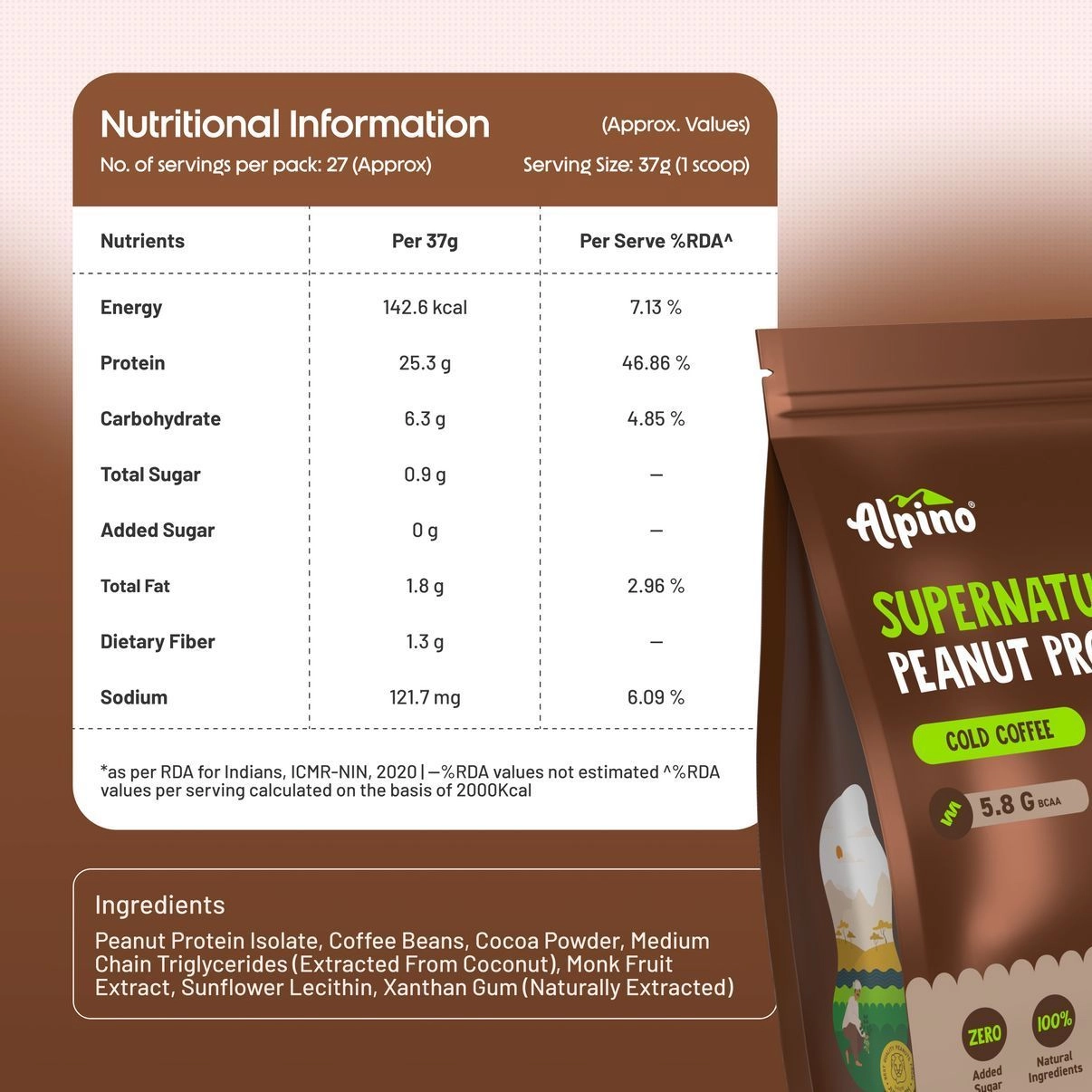 Supernatural Peanut Protein Powder Cold Coffee 5