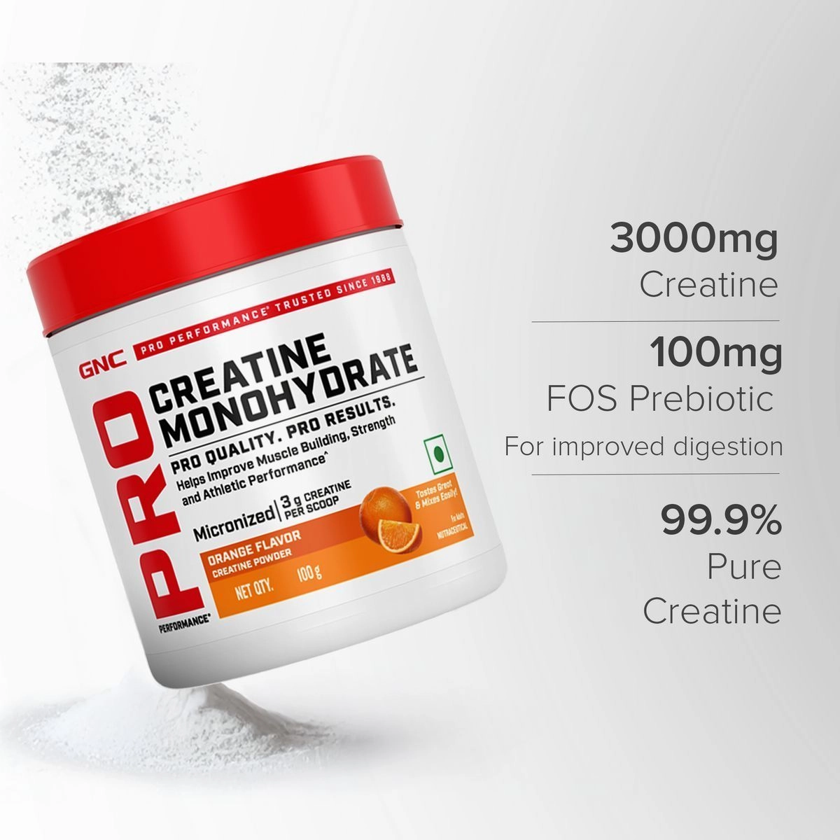 GNC | Creatine Monohydrate
| 100 gms | 27 Servings 4