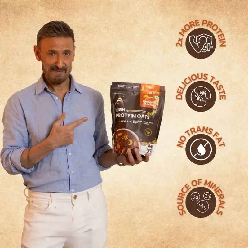 High Protein Breakfast Combo | Muesli + Chocolate Oats | 27g Protein | 10g Fibre| Sugar Free 8
