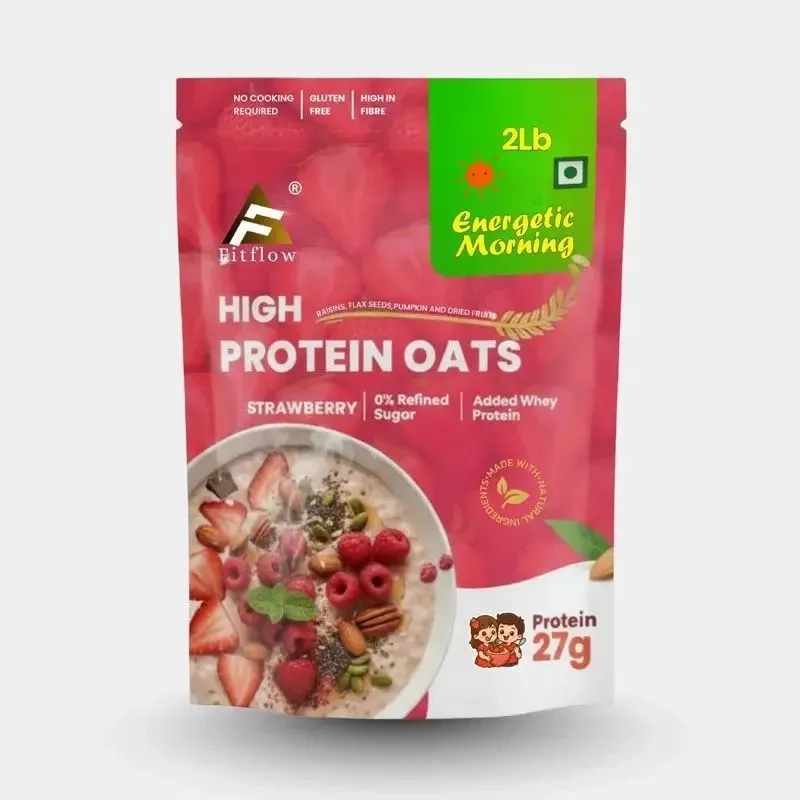 Fitflow | High Protein Breakfast Combo | Strawberry Oats + Muesli 3