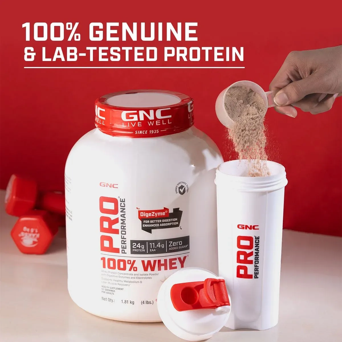 GNC Pro Power Combo – Whey Protein + 100g Creatine + Steel Shaker + Gym Bag 5