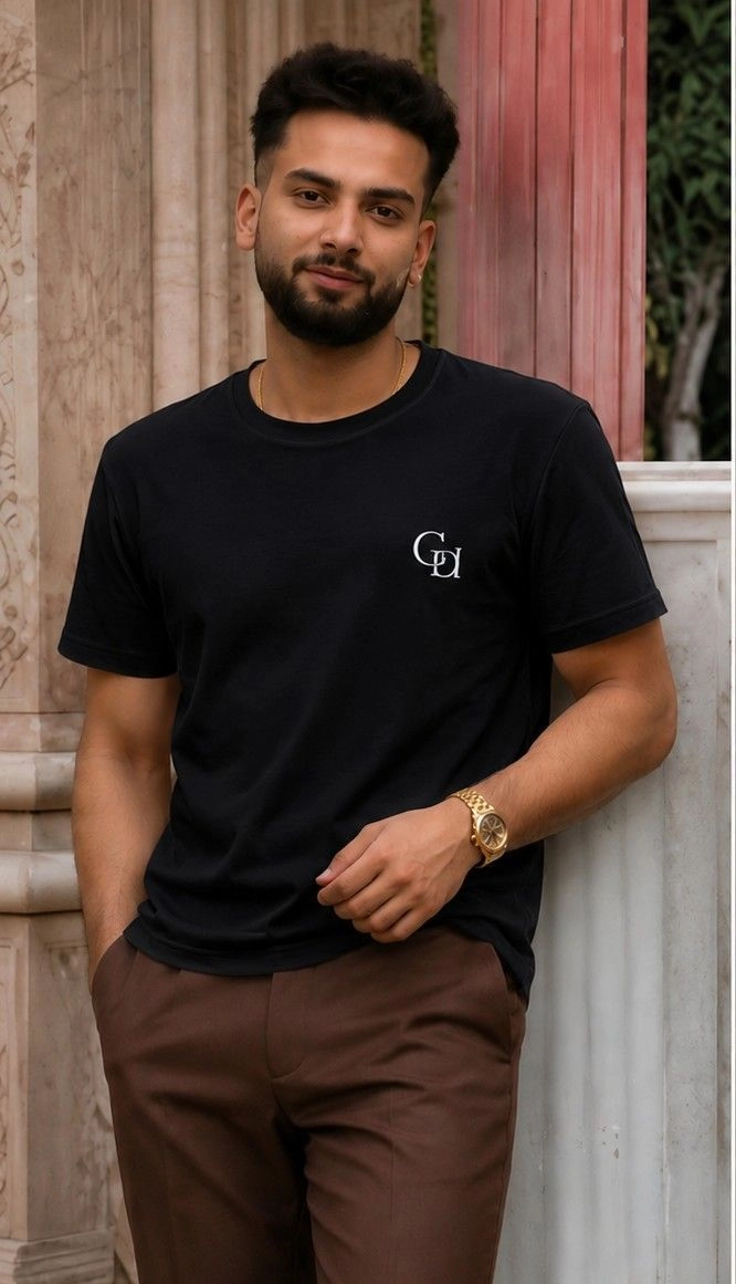 GoldCollection Premium Cotton Blend Round Neck Half Sleeve T-Shirt for Men | Stylish Casual Wear 4