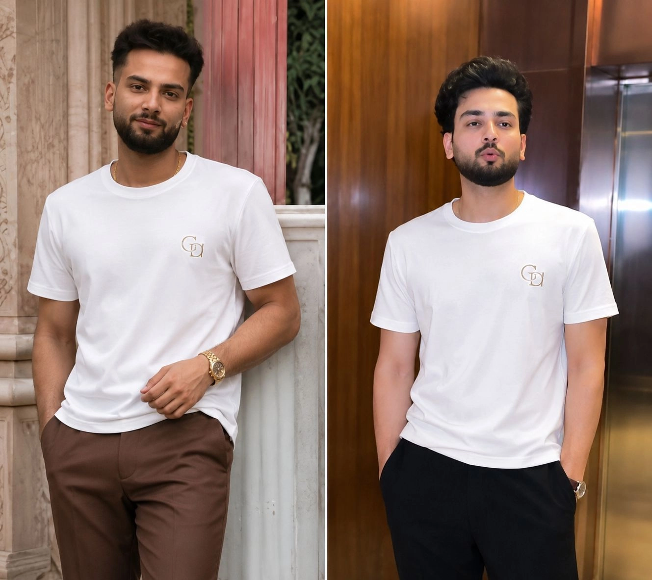 GoldCollection Premium Cotton Blend Round Neck Half Sleeve T-Shirt for Men | Stylish Casual Weari 3