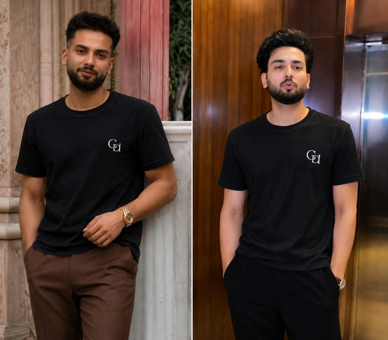GoldCollection Premium Cotton Blend Round Neck Half Sleeve T-Shirt for Men | Stylish Casual Wear 3