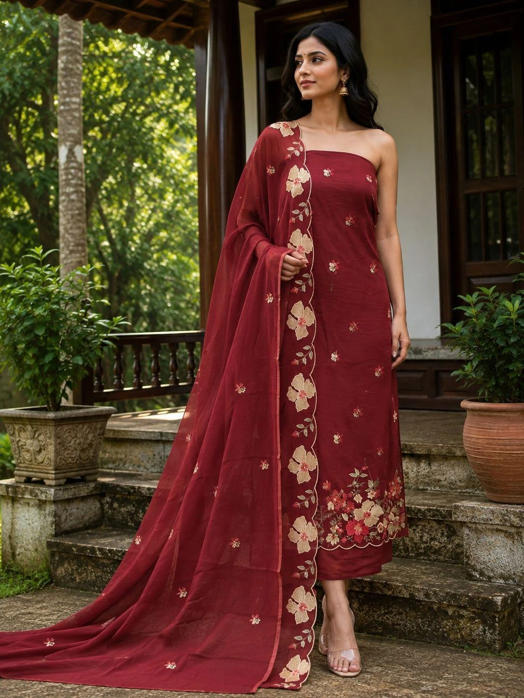 Churidar material Mal chanderi