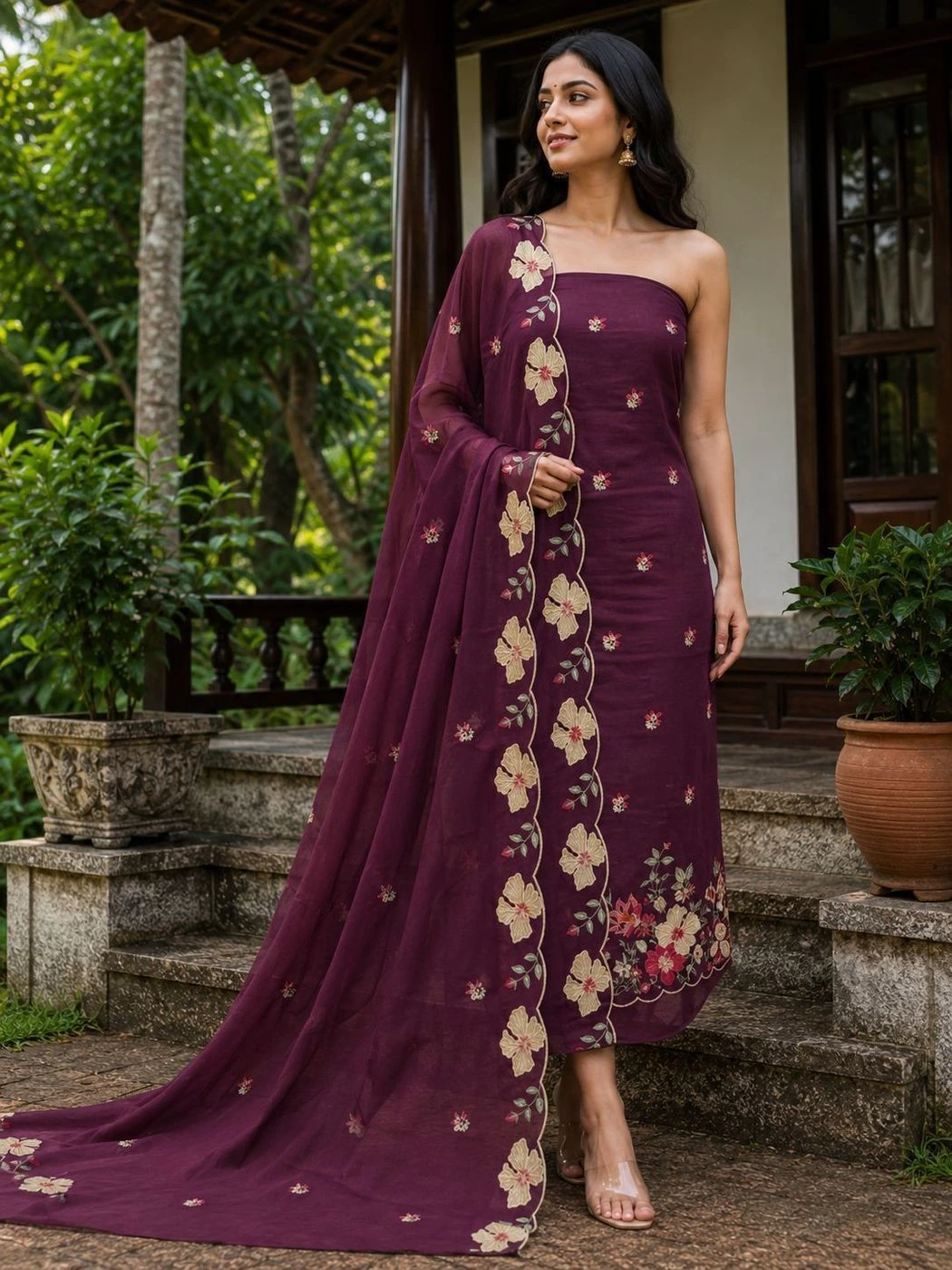 Churidar material Mal chanderi