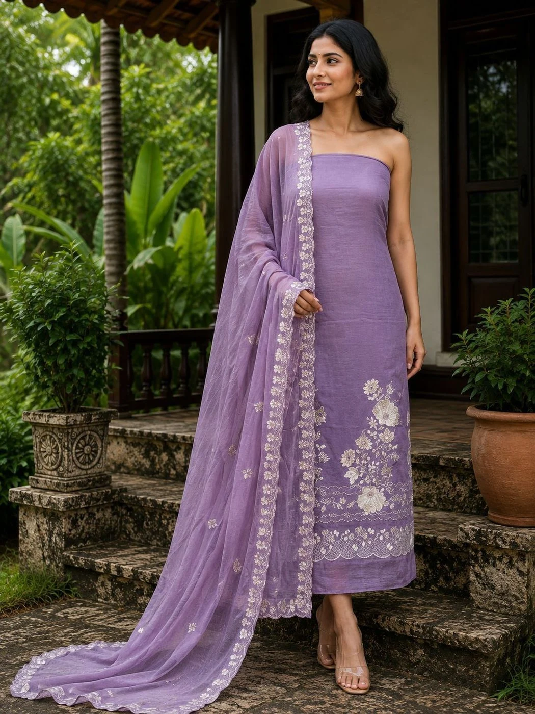 Churidar Material Crush Satin