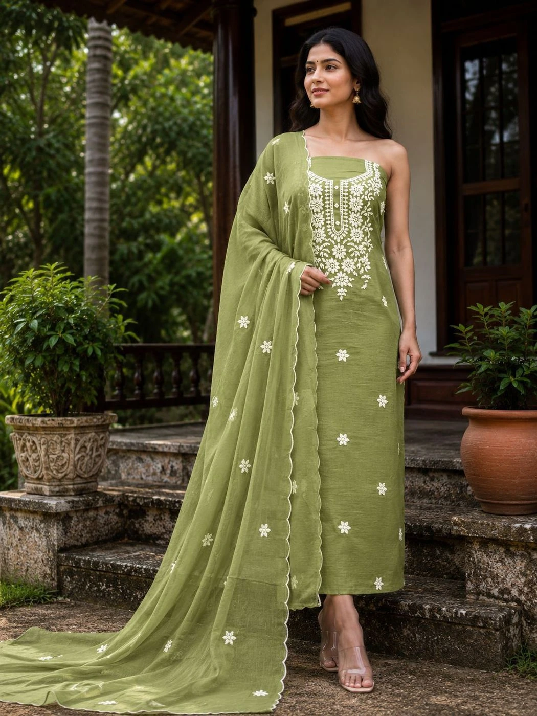 Churidar Material Crush Satin