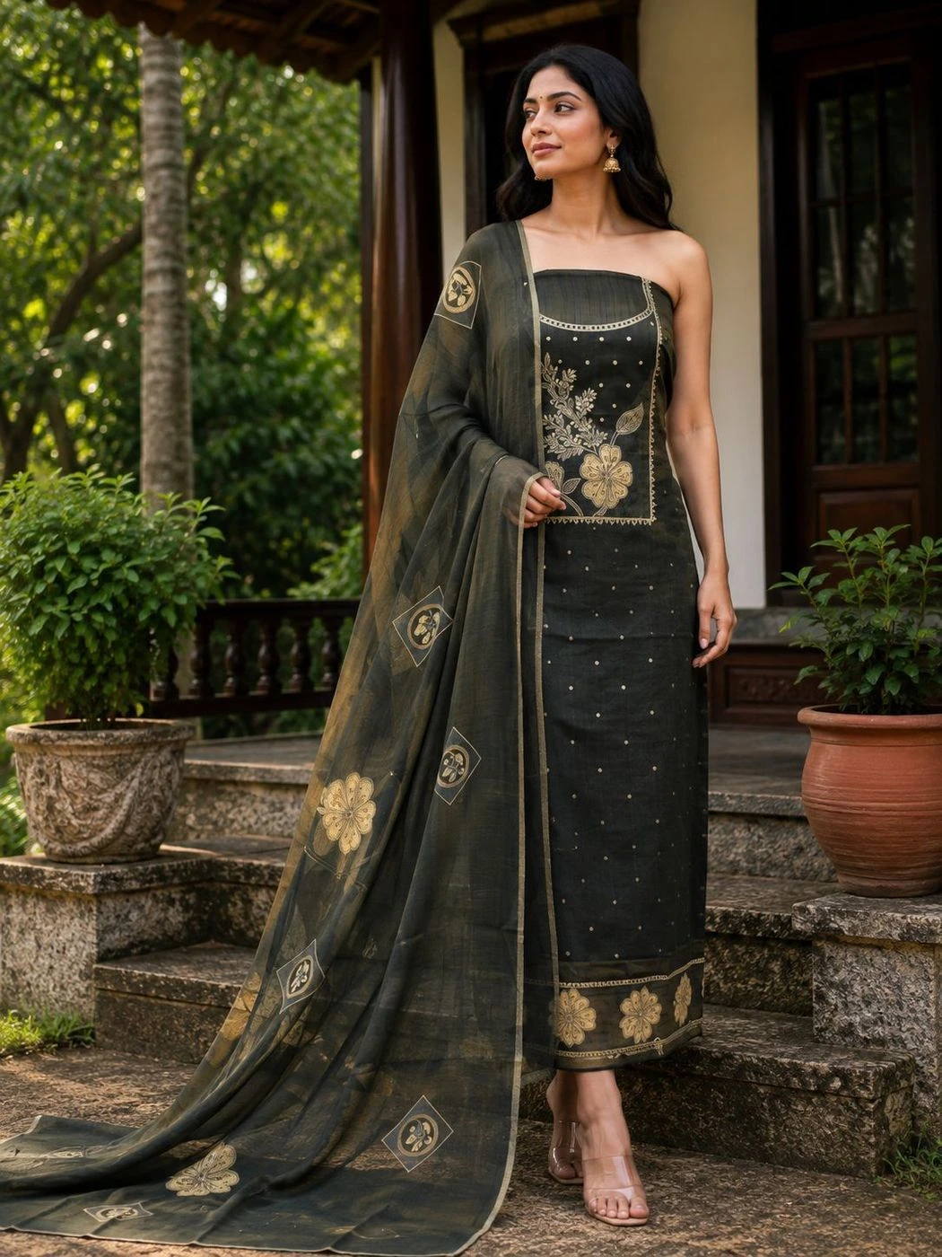 Churidar Materials Banarasi silk