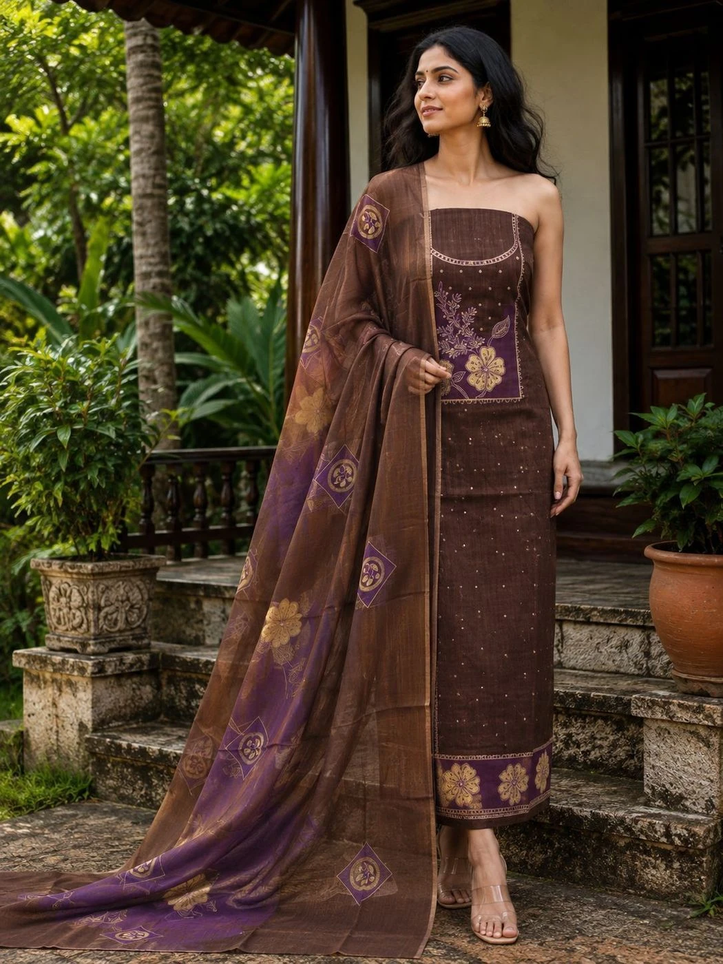 Churidar Material Banarasi silk