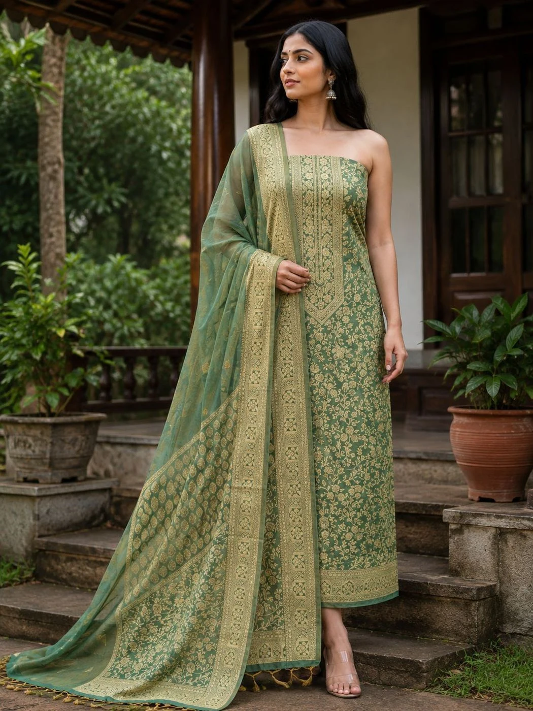 Churidar Materials Banarasi silk