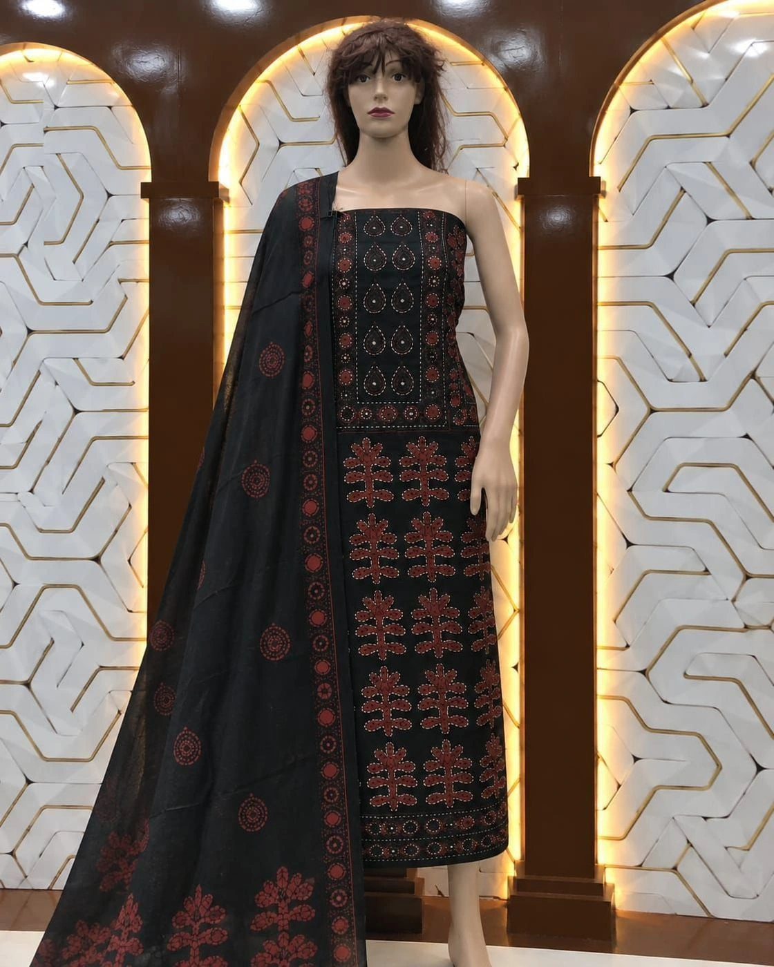 Churidar Materials pure cotton black