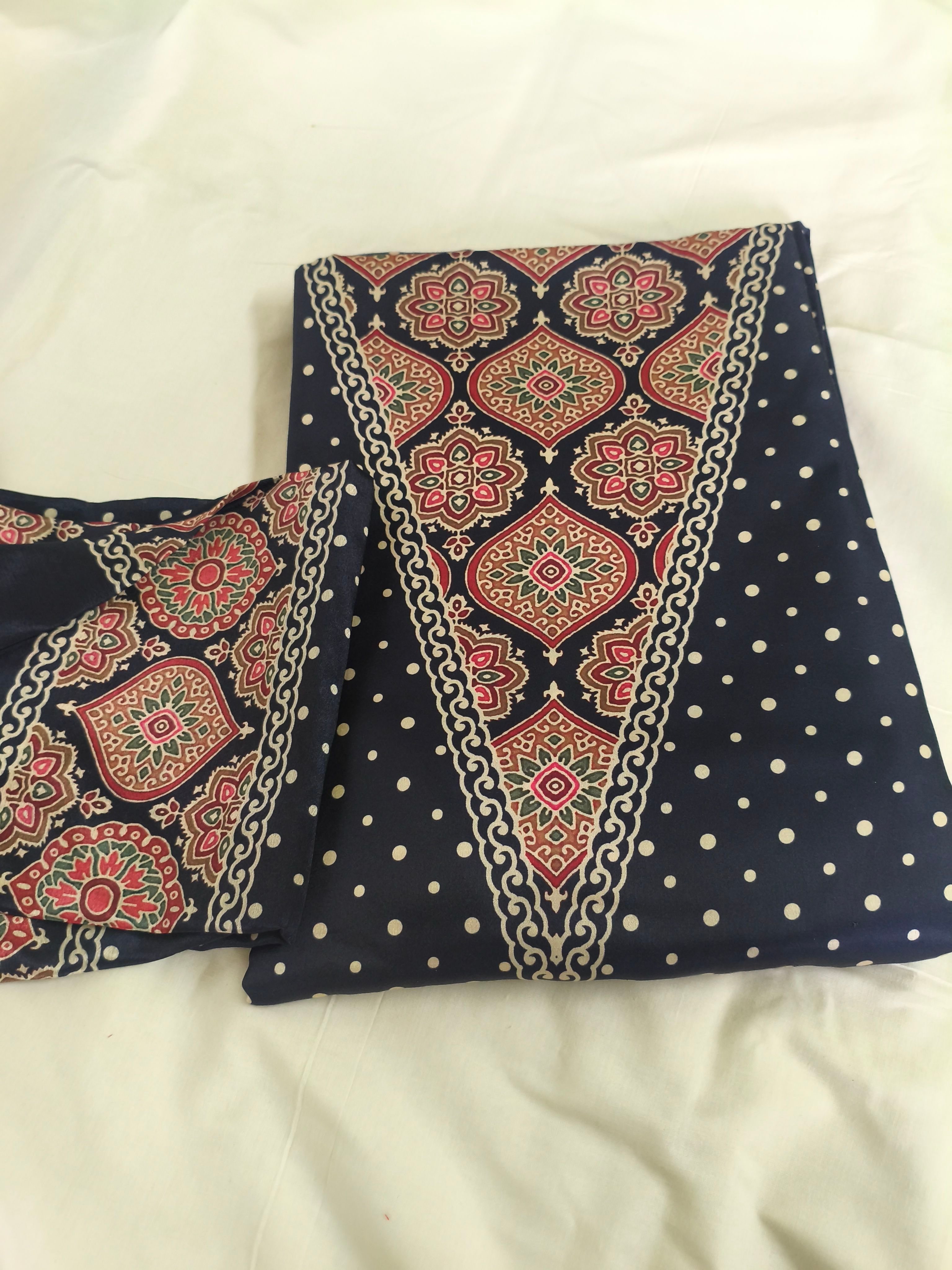 Unstiched churidar material semi modal