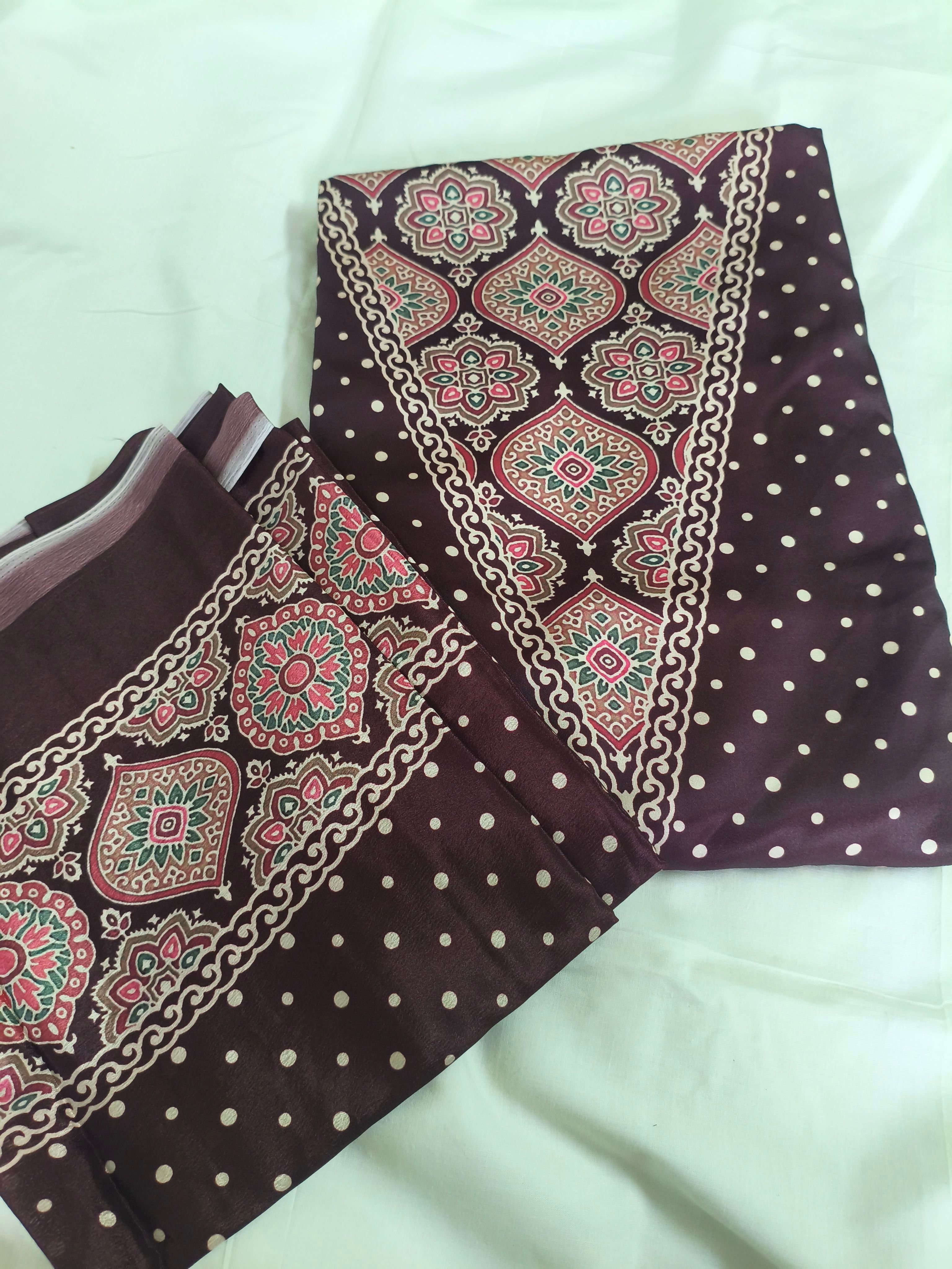 Unstiched churidar material semi modal