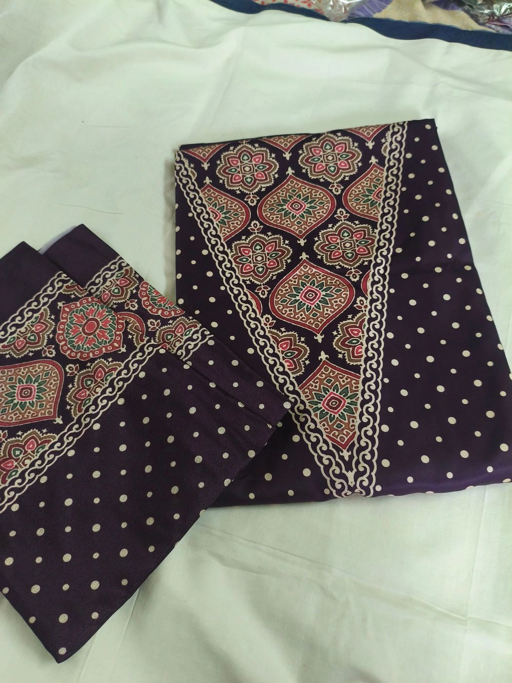 Unstiched churidar material semi modal