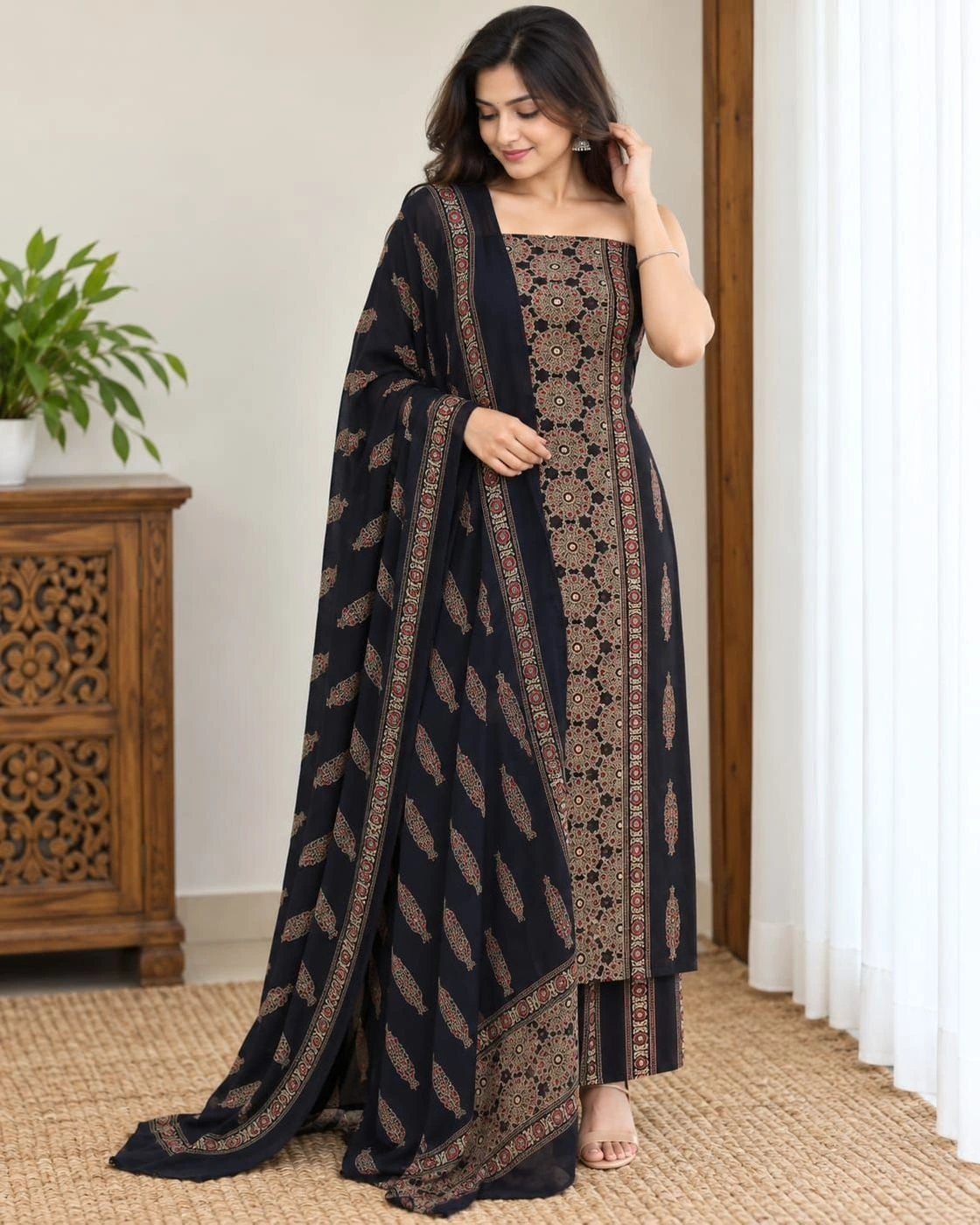 Unstiched churidar materials rayon