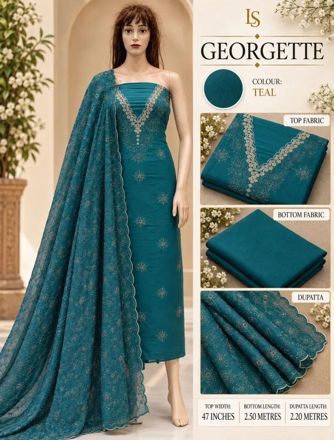 Unstiched churidar material georgette
