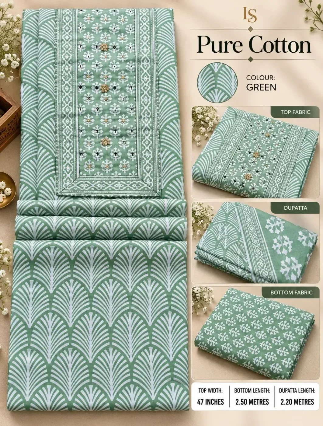 Churidar Materials Pure cotton