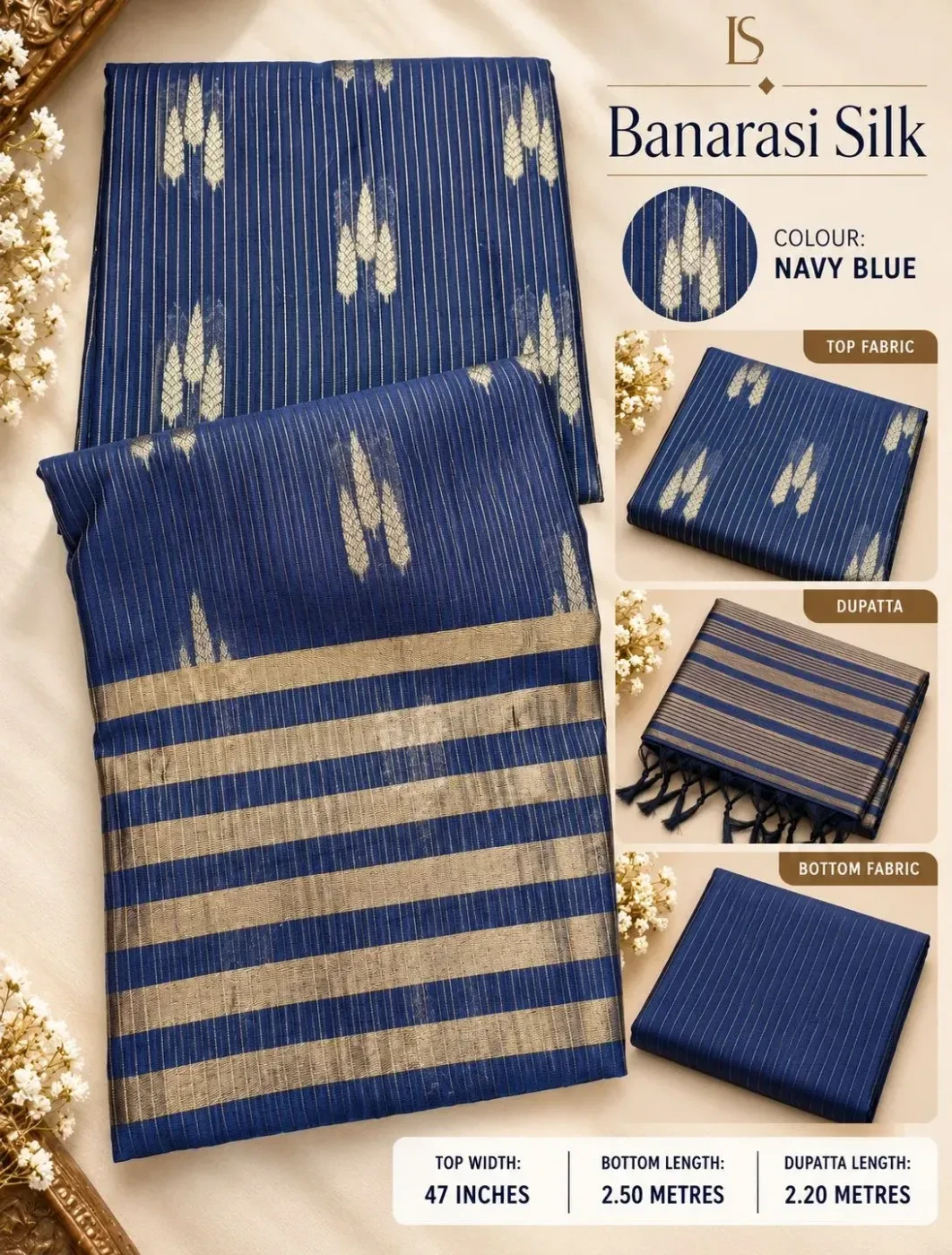 Unstiched churidar Materials Banarasi