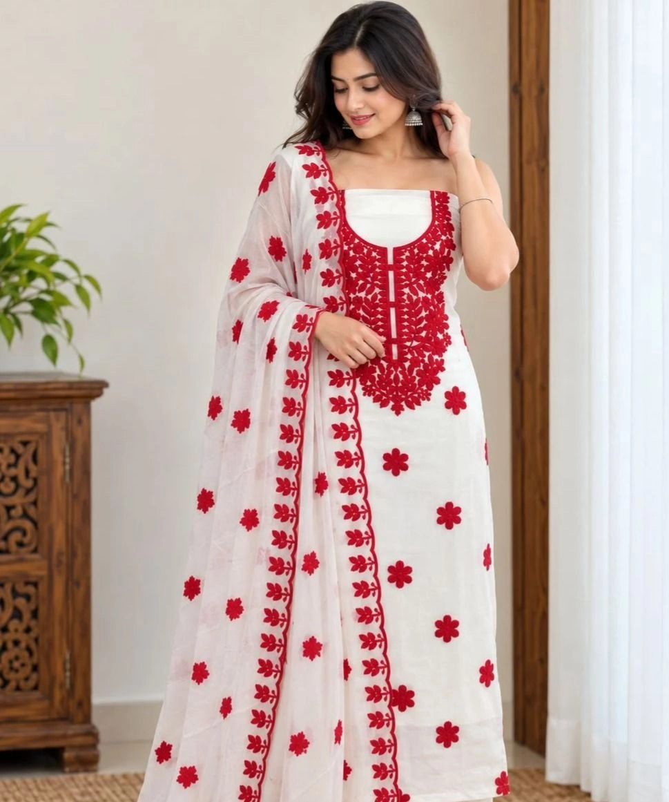 Unstiched churidar materials mal chanderi 2