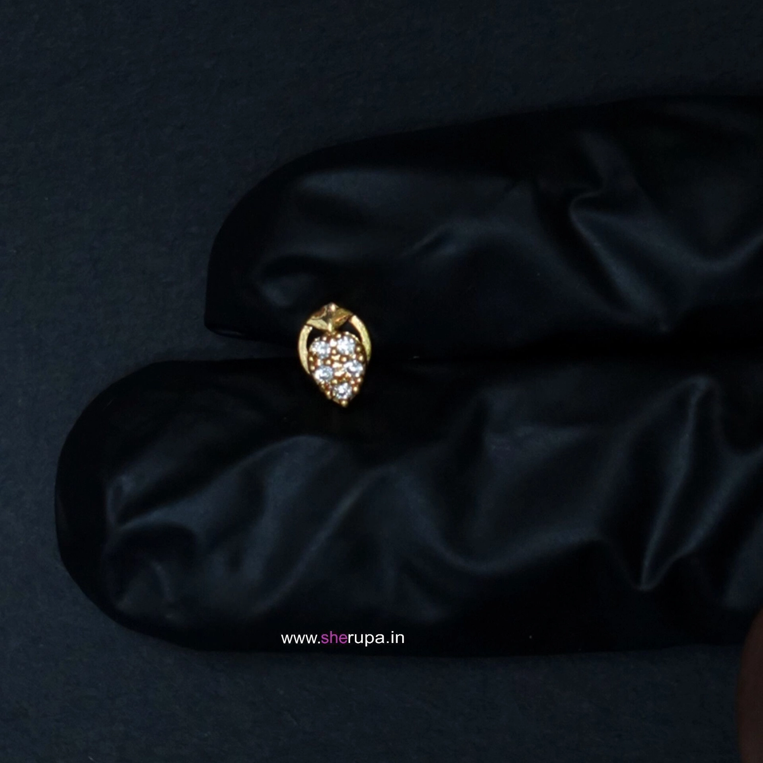 Gold Tone Nose Stud for Women – Design 5