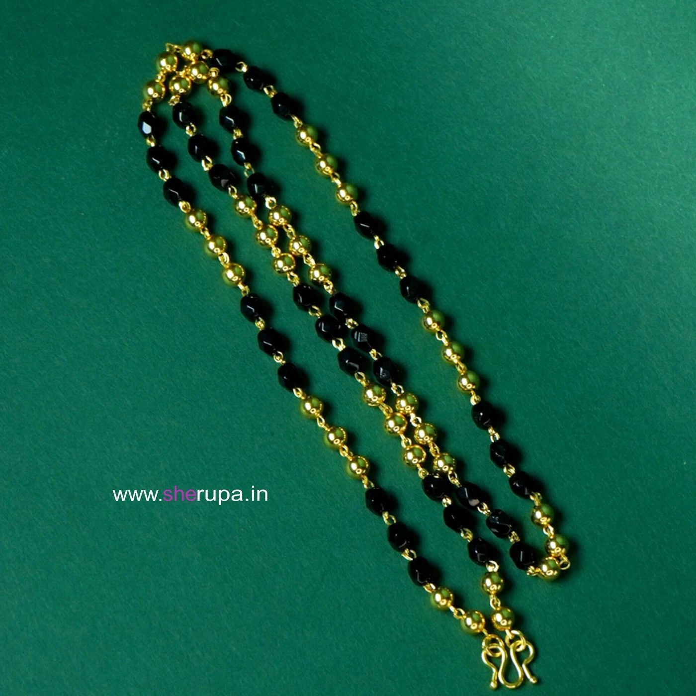 Gold Tone White Bead Necklace 2 | Traditional Necklace for Women