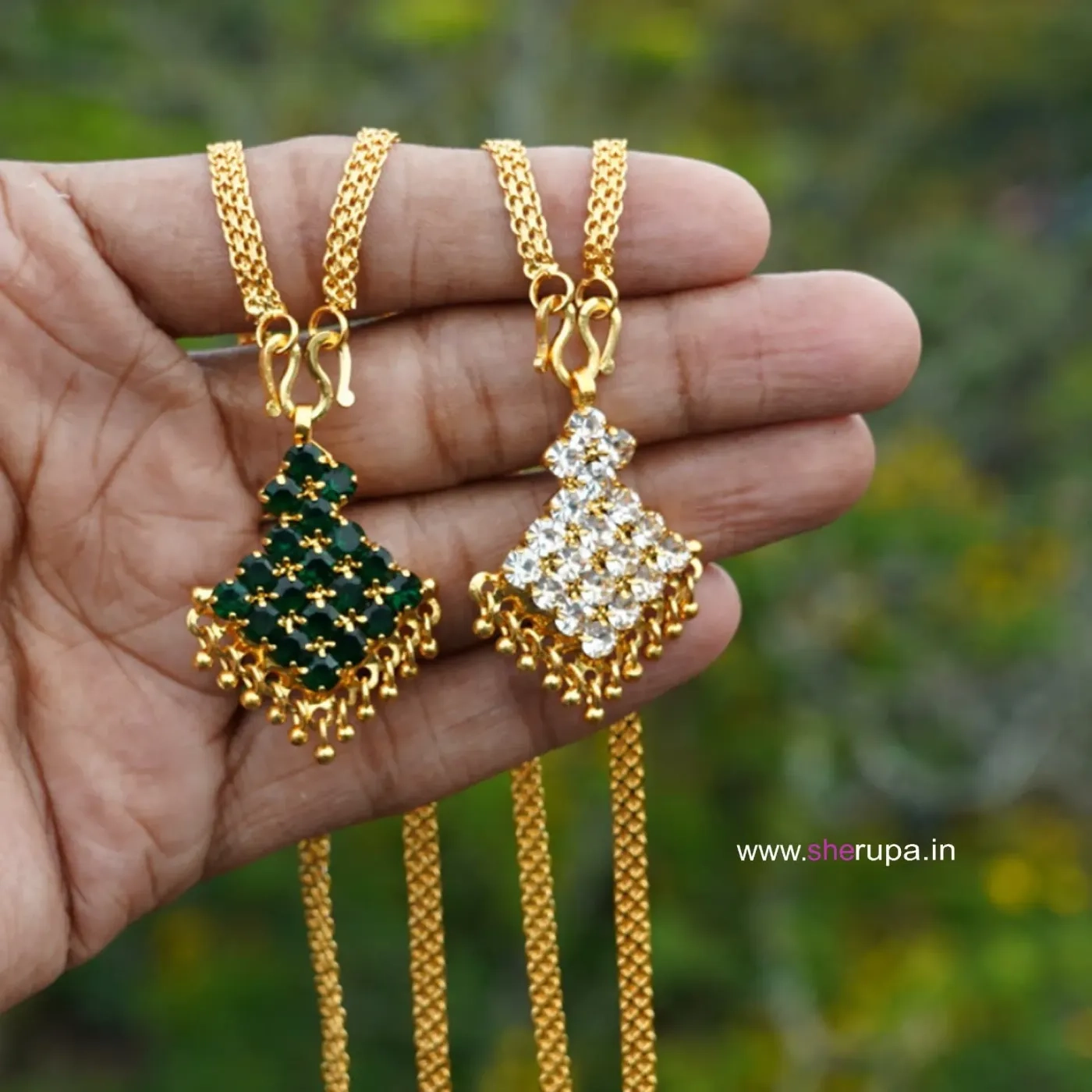 Traditional Pathakam Pendant Chain for Women | Gold Tone