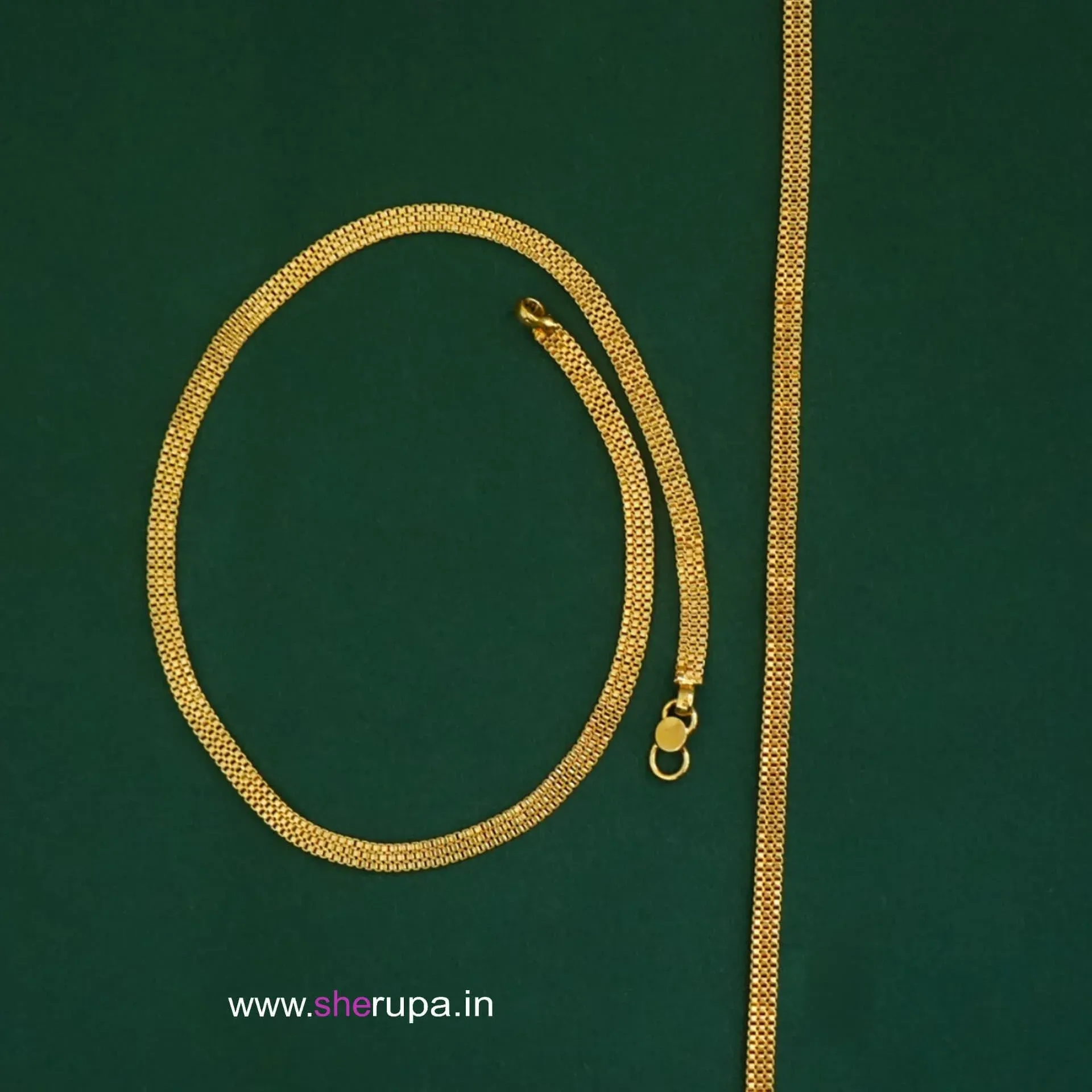 3-Line Box Chain Anklet for Women | Gold Tone  Anklet