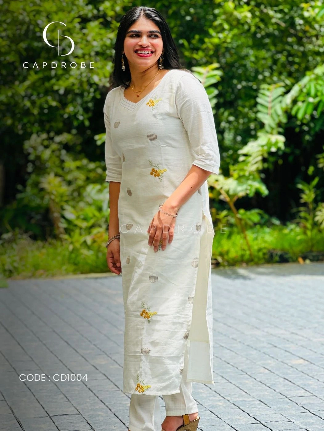 Ivory Floral Co-Ord Set | Soft Cotton 2