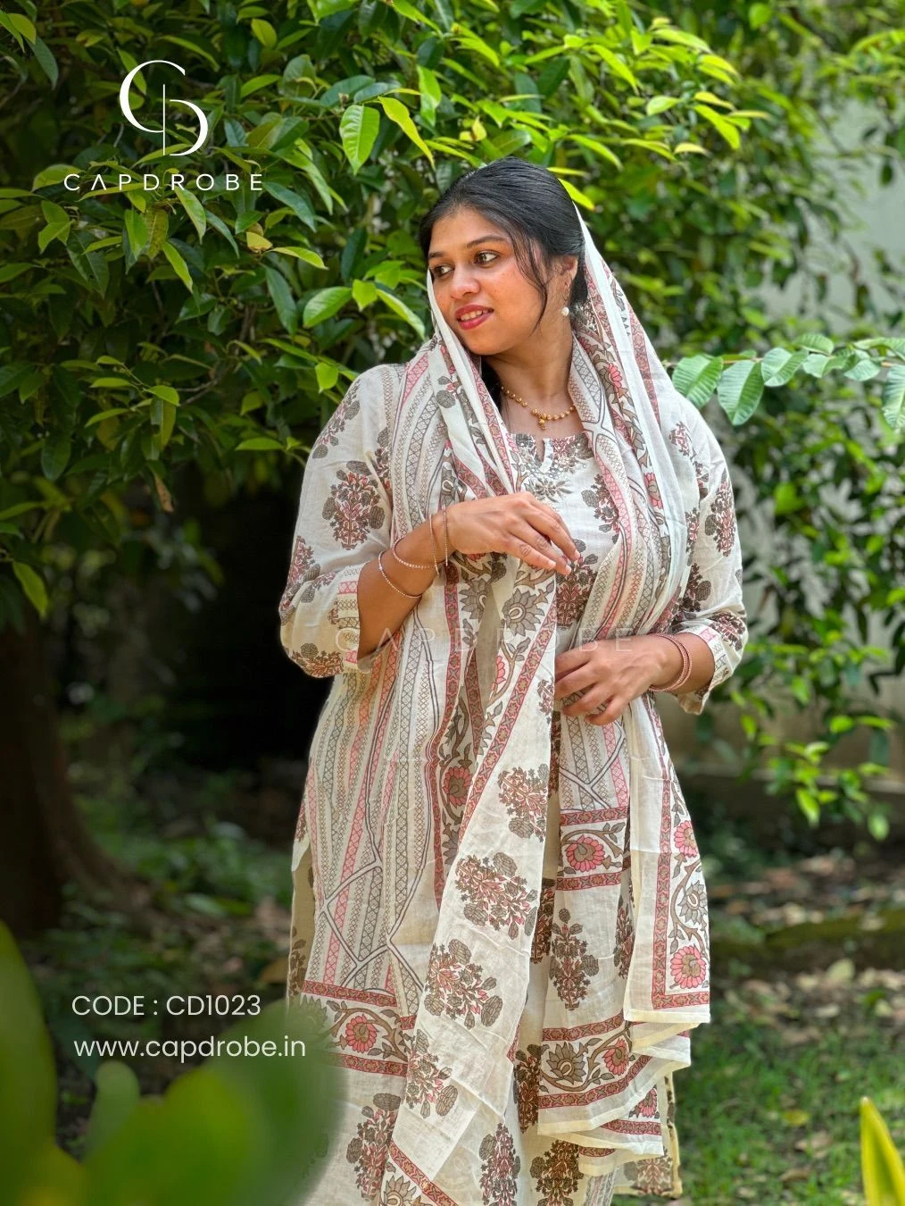Premium Mul Cotton Kurti set with duppata | CD1023 4