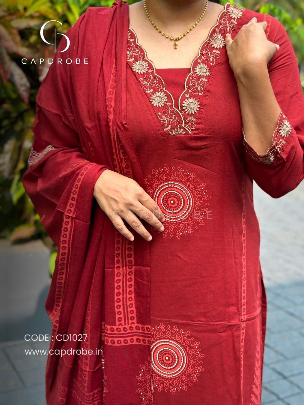 Premium Mul Cotton Kurti Set with Dupatta | CD1027 3