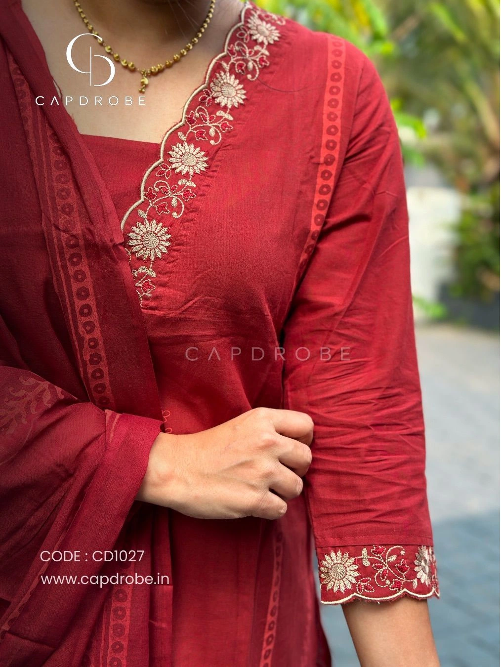 Premium Mul Cotton Kurti Set with Dupatta | CD1027 6