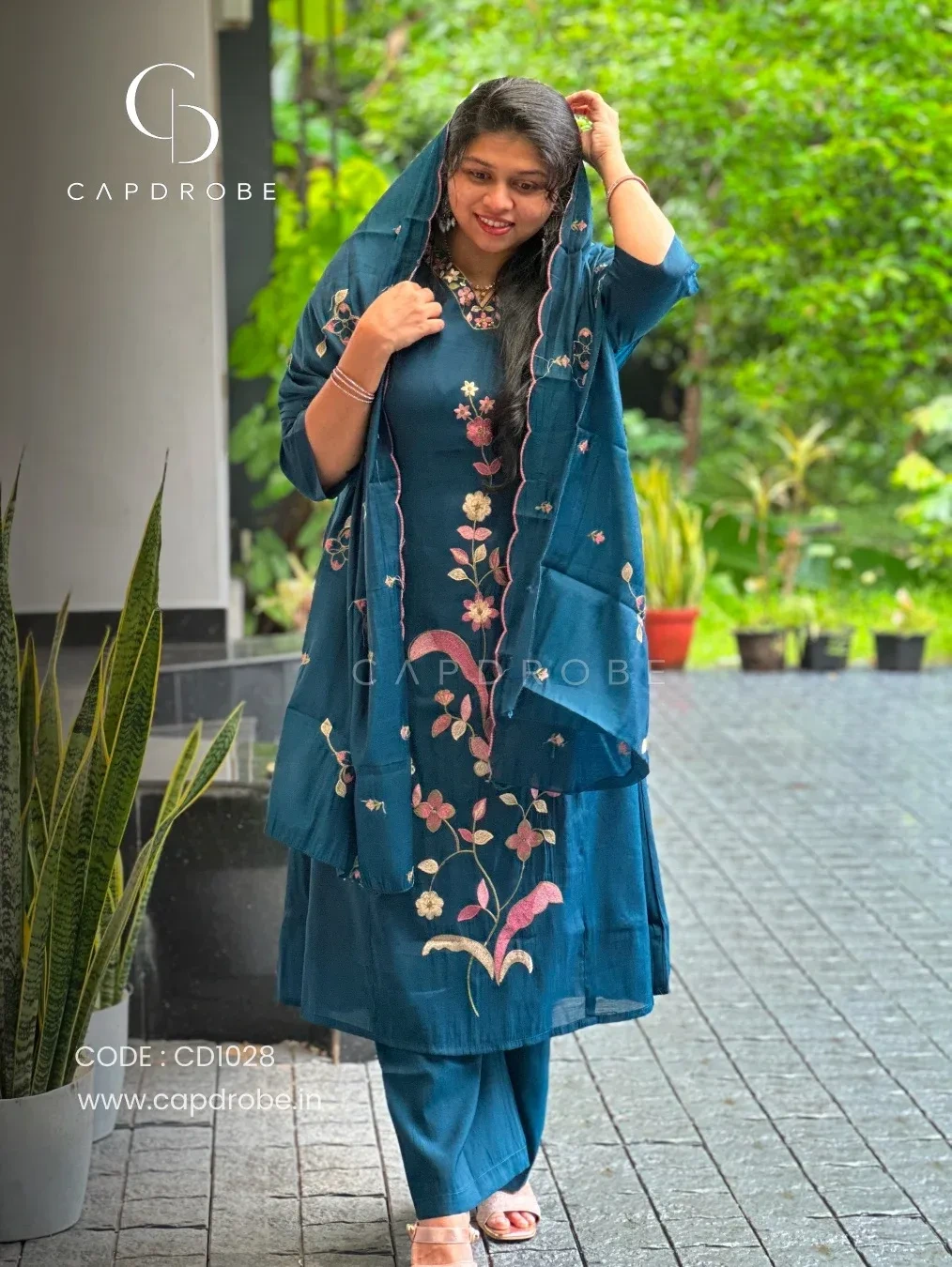 Premium Mul Chanderi Kurta Set with Dupatta | CD1028 2