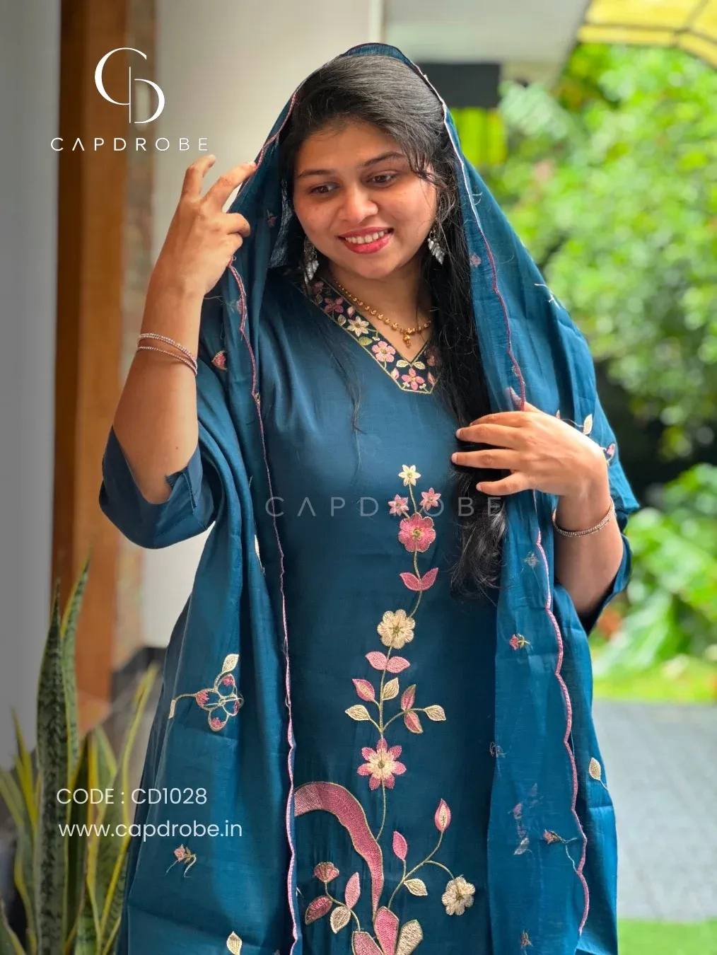 Premium Mul Chanderi Kurta Set with Dupatta | CD1028 3