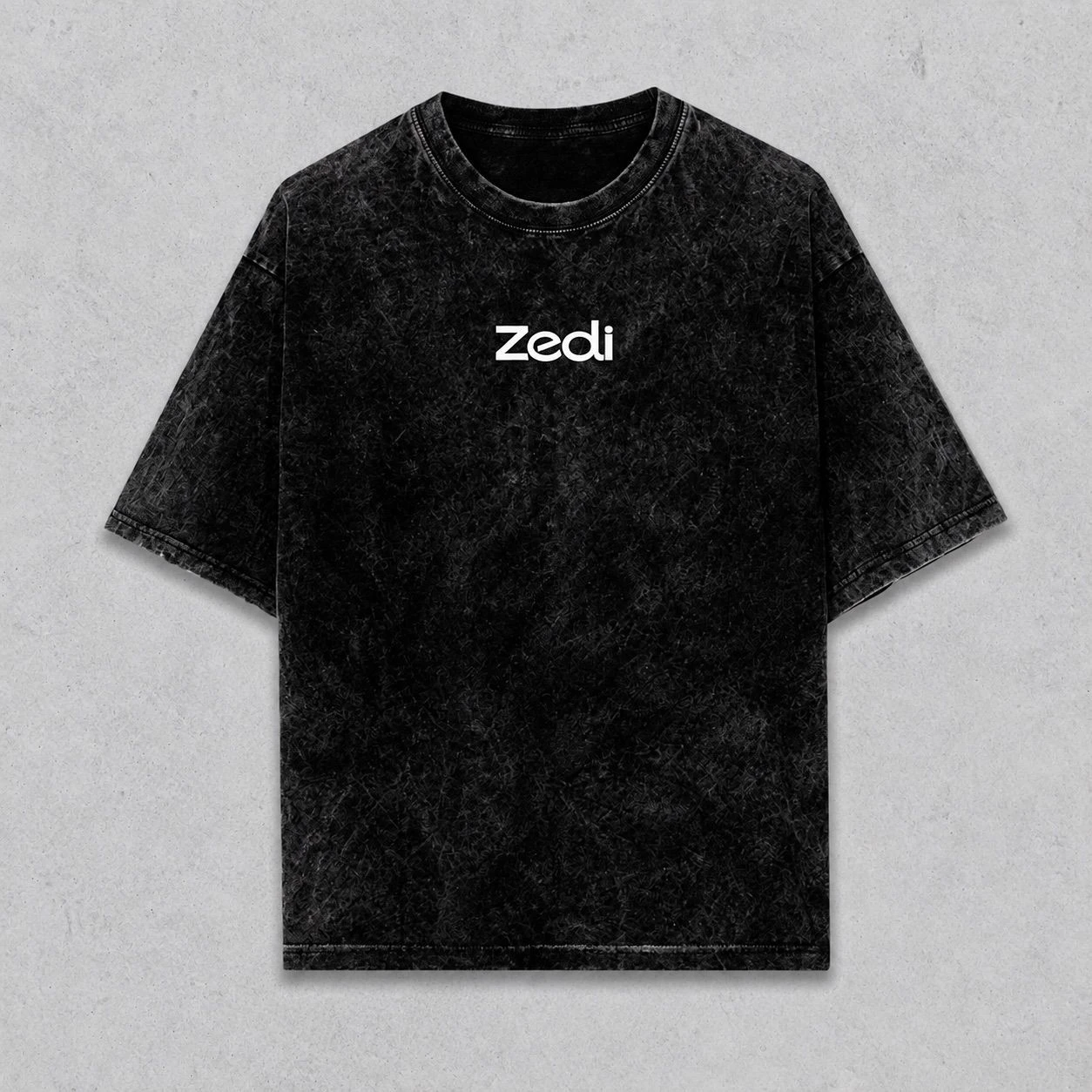 Men’s Black Acid Wash Oversized T-Shirt – Fatal Fury Wolf Graphic Streetwear Tee 2