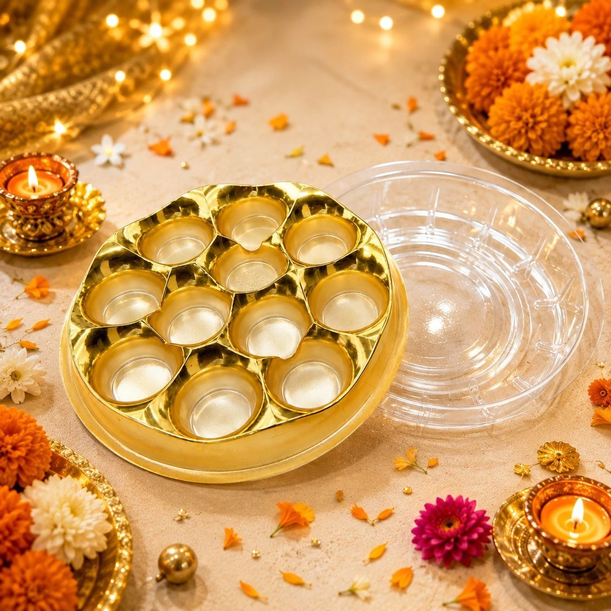 11 Cavity Modak Box with Lid 1