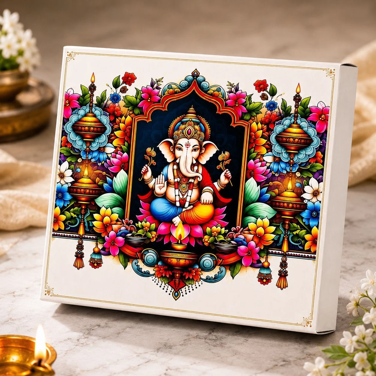 Ganpati special Edition Chocolate / Mithai Box 6 Cavity (10 pc) 1