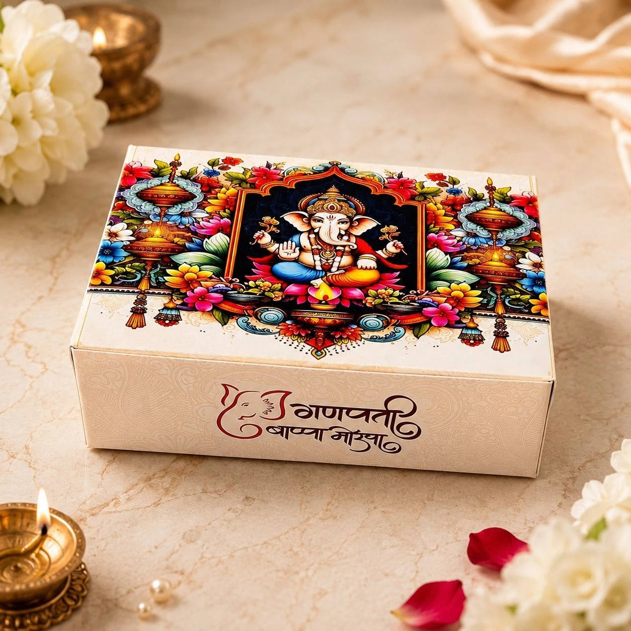 Ganpati special Edition Chocolate / Mithai Box 4 Cavity (10 pc) 2