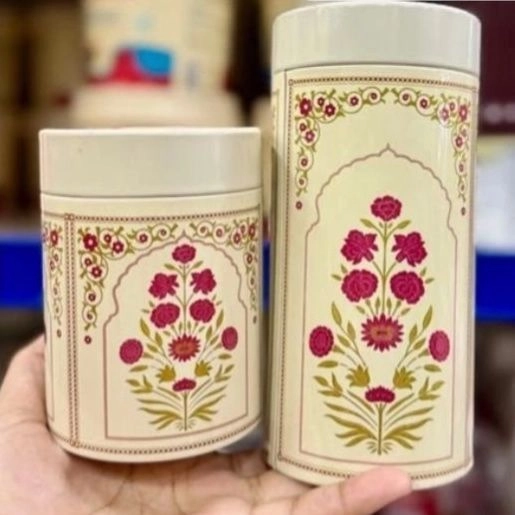 Small Tin Jar Cream (3x4 Inch) 4
