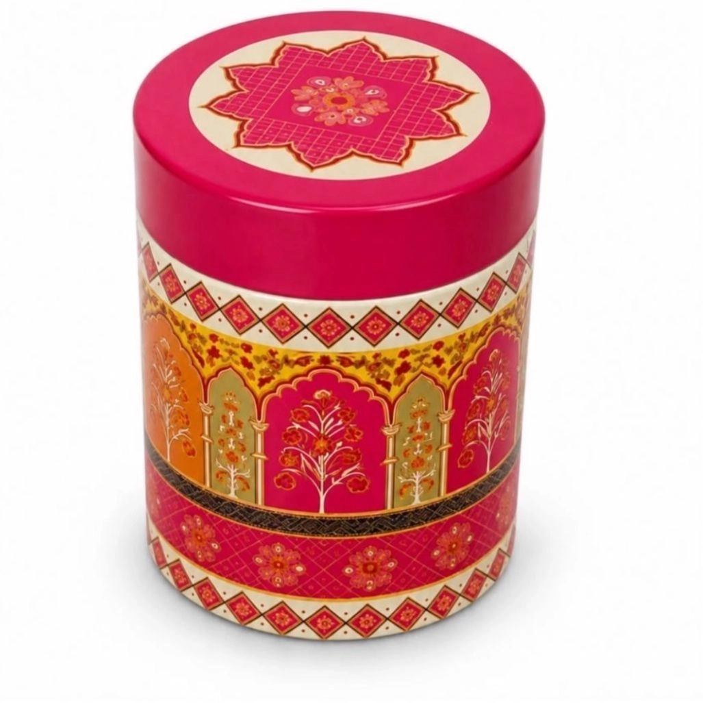 Small Tin Jar pink  (3x4 Inch) 1