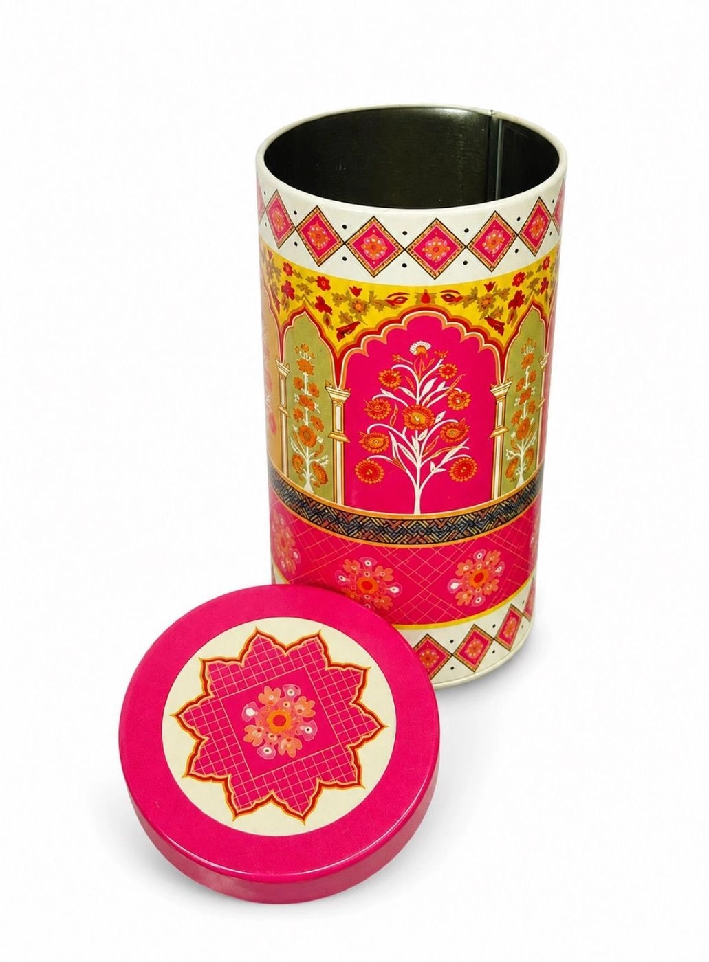 Tall Tin Jar pink  (3x6 Inch) 1