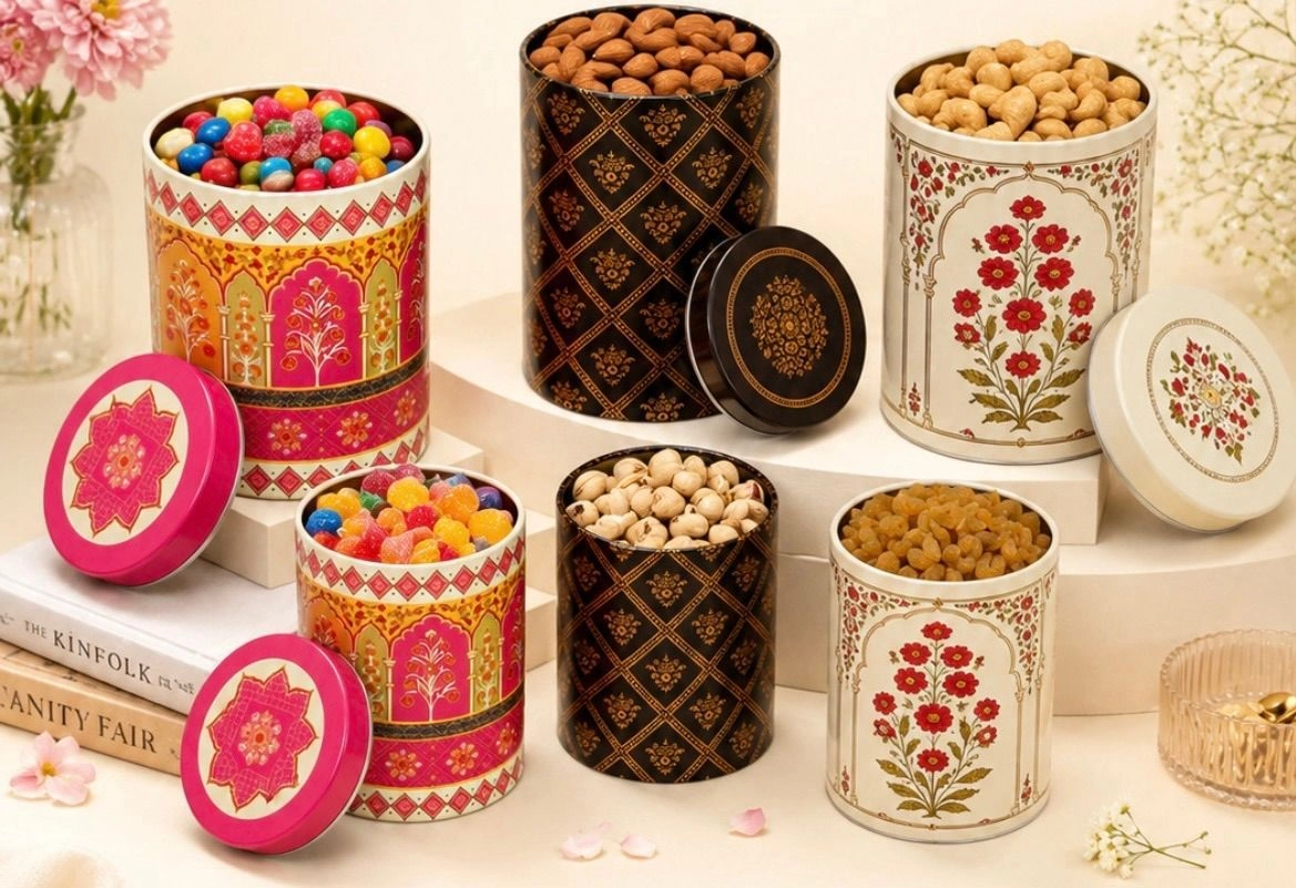 Small Tin Jar pink  (3x4 Inch) 4