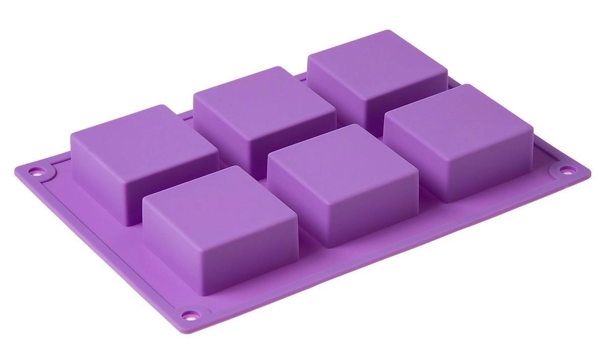 6 Cavity Square Soap mould 1