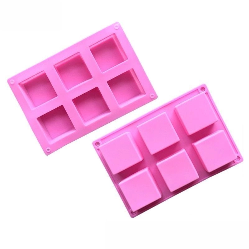 6 Cavity Square Soap mould 2