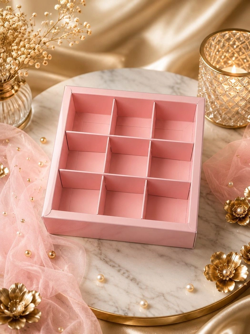 9 Cavity Pastel Pink Box 10 pc 2