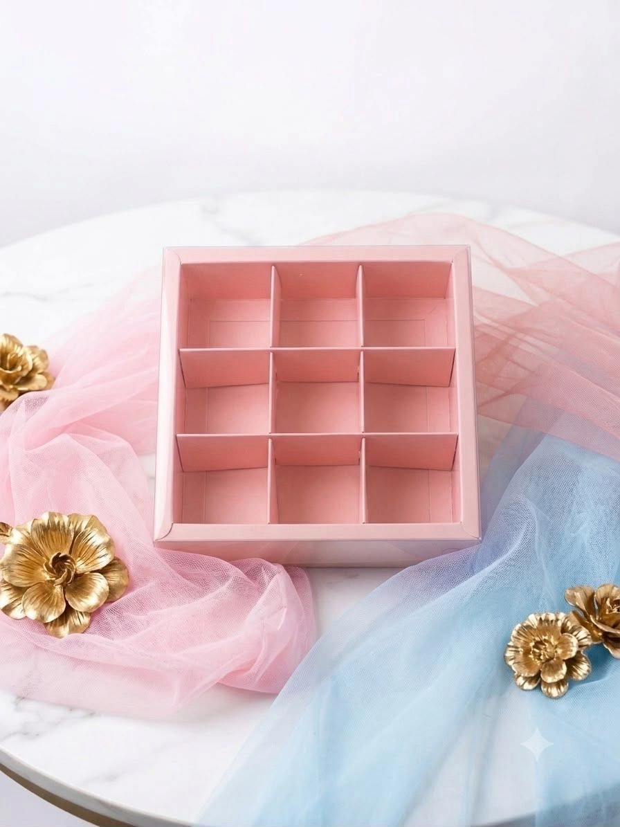 9 Cavity Pastel Pink Box 10 pc 1