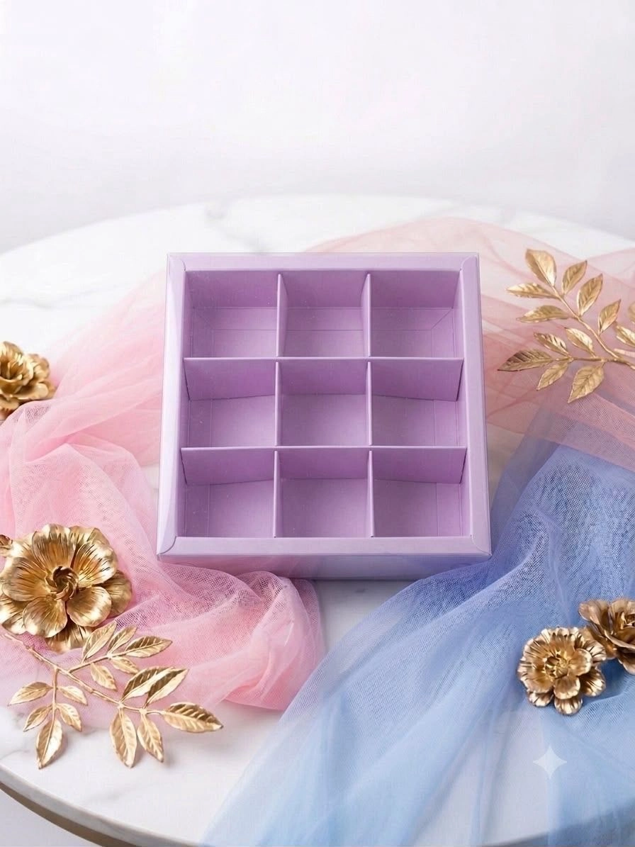 9 Cavity Pastel Purple Box 10 pc