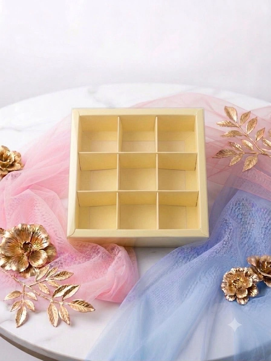 9 Cavity pastel yellow box 10 pc
